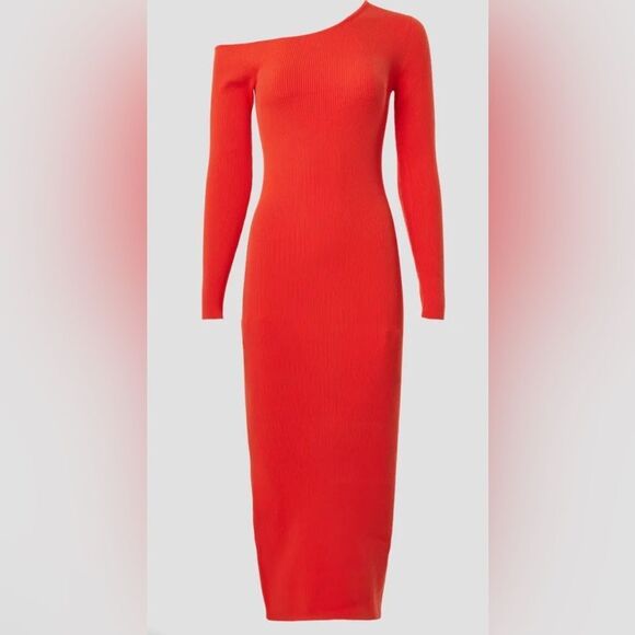 LAPOINTE One Shoulder Midi Dress Size Medium - Picture 5 of 10